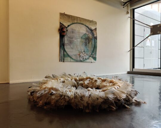 Expositie in ACEC met plastic uit Spanje
