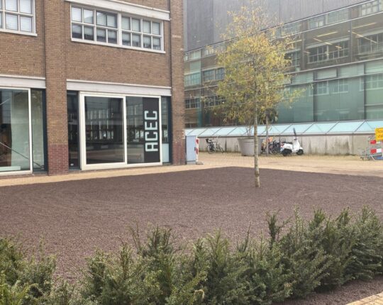 Nieuw stukje groen verandert lege plek naast ACEC