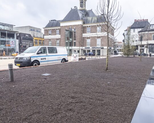 De verbouwing van het Marktplein verkeert in de laatste fase, de voltooing nadert
