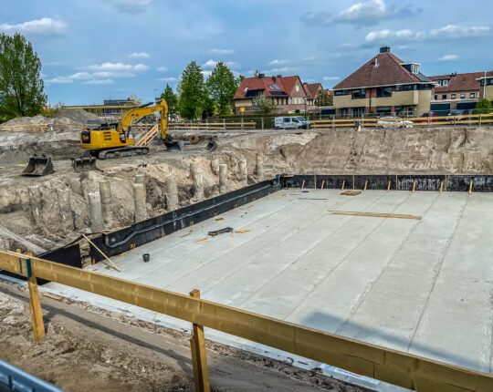 Een blik op de tunnelwerkzaamheden bij het Fort