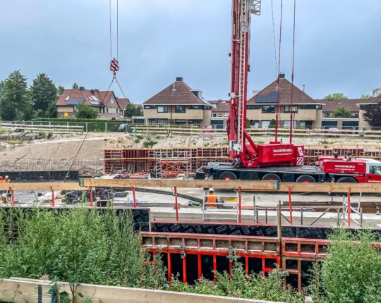 Voortgang van de tunnel bij ’t Fort