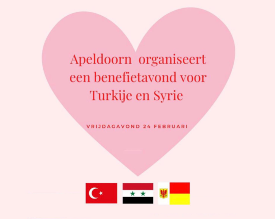 Apeldoorn organiseert een benefietavond voor Turkije en Syrië
